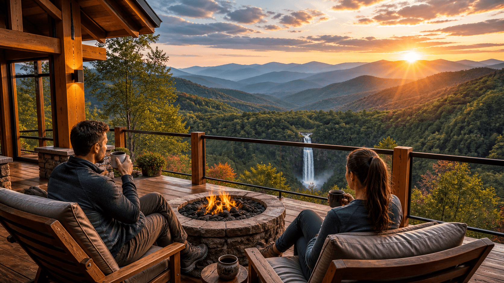Why Mountain Top Cabins Near Waterfalls Feel so Transformative